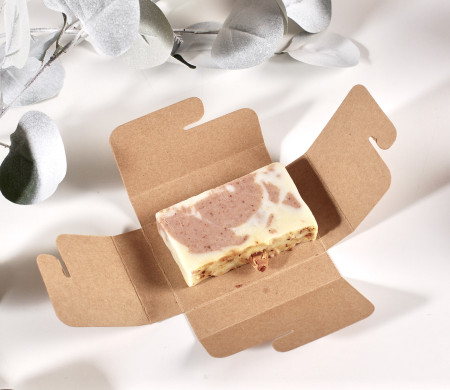 Caja con autocierre para jabones artesanales Caja con autocierre para jabones artesanales