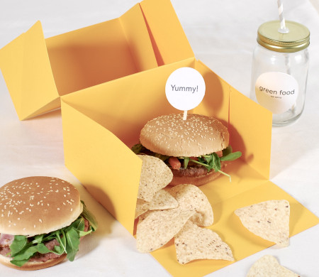 Take away food box for hamburgers