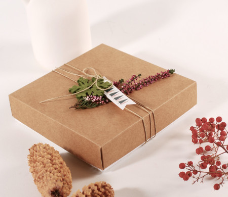 Boite en carton pour chocolats eco noël