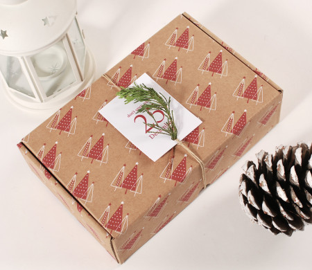 Rechteckige Schachtel für Weihnachtsgeschenke Rechteckige Schachtel für Weihnachtsgeschenke