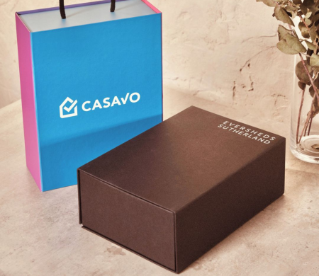 Printed lined cardboard box