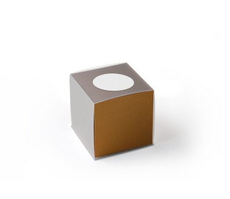Caja de Cartón para Pequeños Regalos en Forma de Cubo