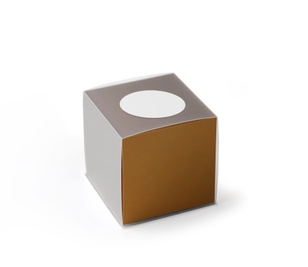 Caja de Cartón para Pequeños Regalos en Forma de Cubo