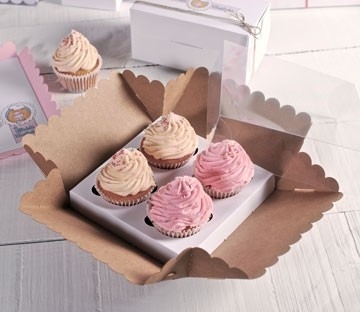 Tall cupcake box for 4 cakes