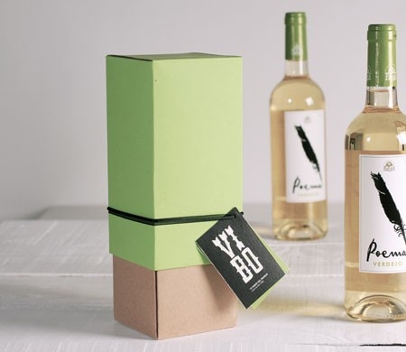 Caja regalo bicolor para vinos
