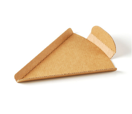 Triangle pour part de pizza très résistant et avec un rabat supérieur