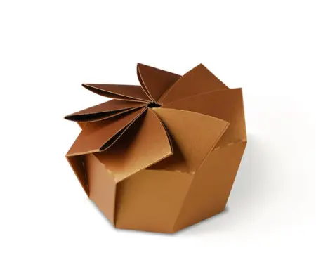 Originale Scatola Regalo con Pieghe a Forma di Fiore