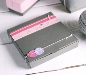 Grey box for decorated cookies