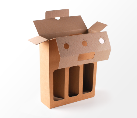 Caja para Vinos ¡Muy Resistente, para Dos o Tres Botellas!