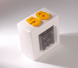 Caja transparente para chocolates
