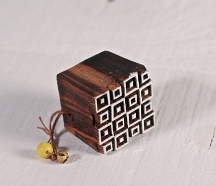 Geometric woodblock stamp 3