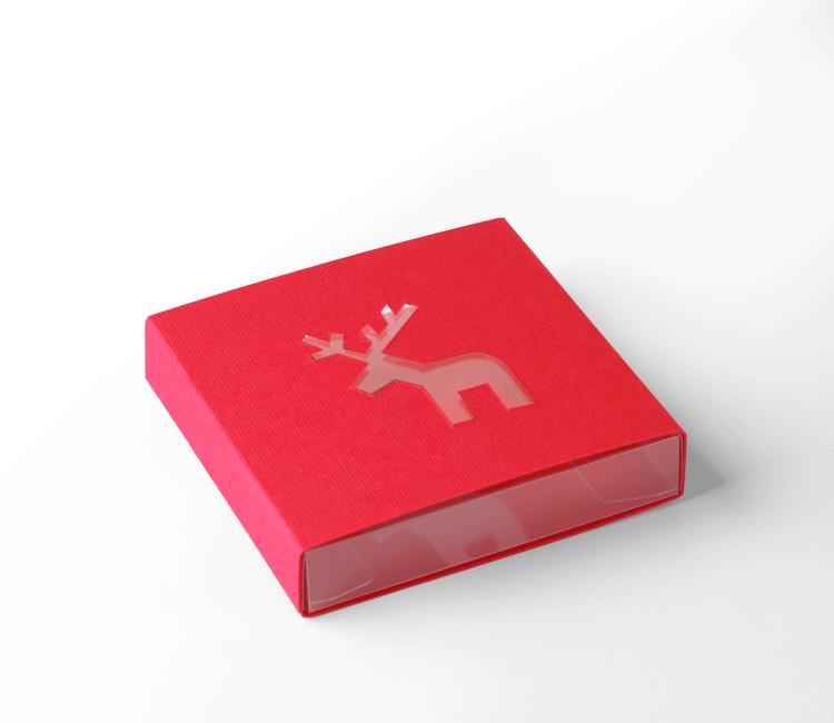 Box for Sweets with an Original Die Cut Figure 