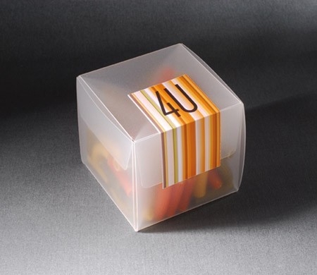 Semi-transparent gift box for events