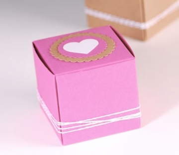 Little box with heart and labels