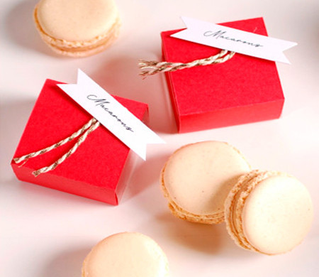 caja decorada para macaron individual