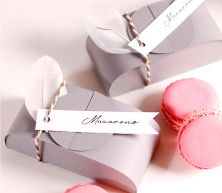 decorated box for two macaroons decorated box for two macaroons