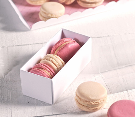 Macaron boxes with clear lid | SelfPackaging