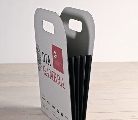 Cardboard bag with print