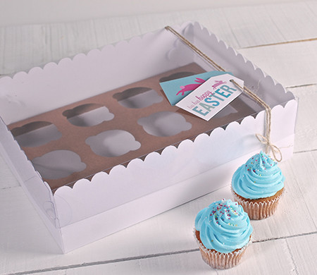 Boîtes Hautes pour 12 Cupcakes | Packaging Pâtisserie