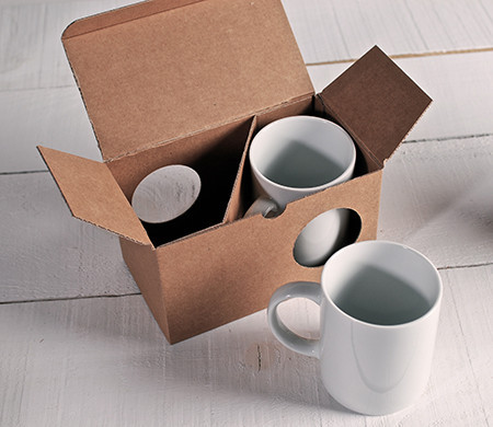 Schlichte Tassenverpackung