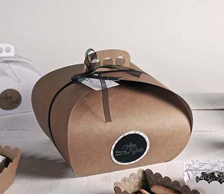 Caja para pasteles con asa