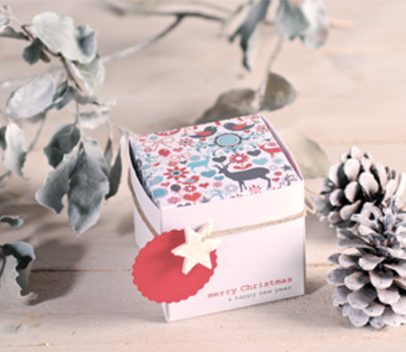 Square box with a Christmas...