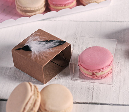 Scatole individuali per un macaron