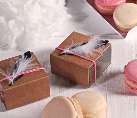 Scatole individuali per un macaron