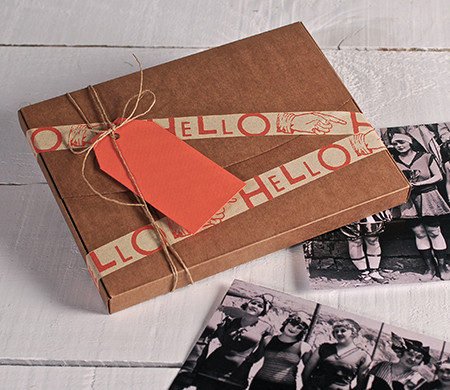 Brown kraft box for photos
