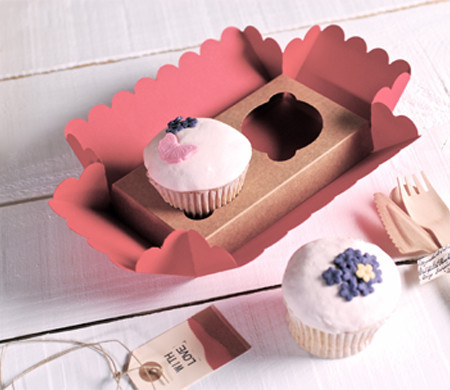 Cajita para 2 cupcakes
