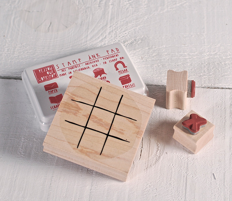 Tic Tac Toe - Rubber stamp set