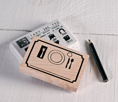 Place card' - Rubber stamp set