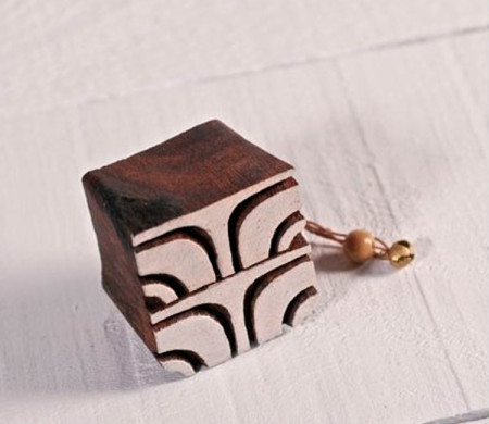 Geometric woodblock stamp 1