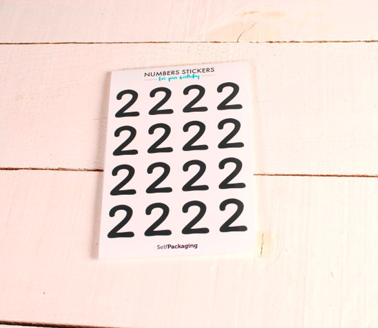 Party number stickers