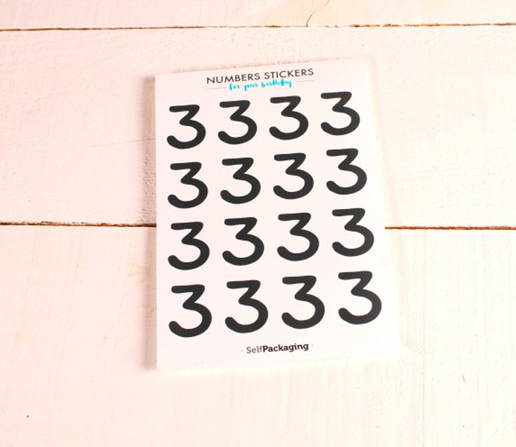 Party number stickers