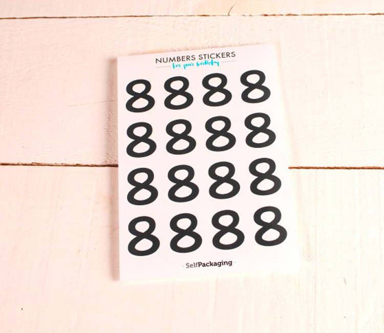Party number stickers
