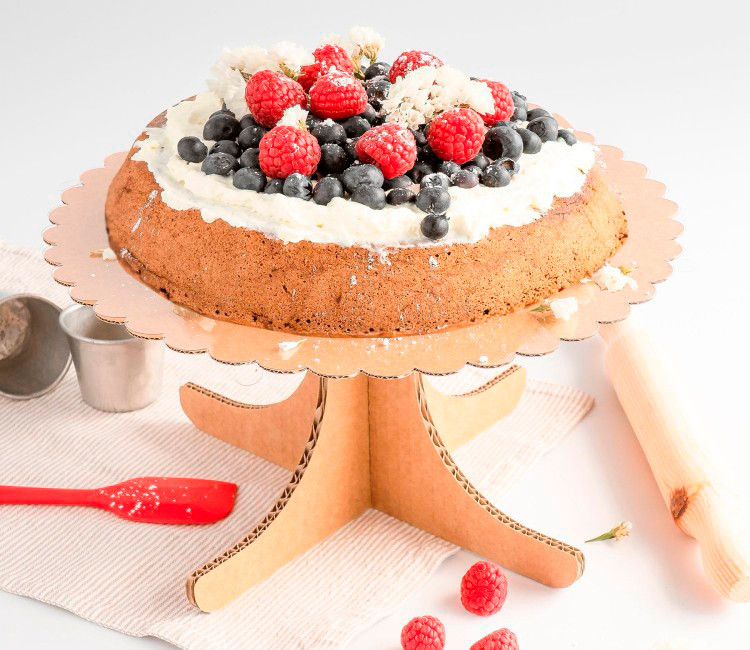 Présentoir pour gâteaux en carton, très mignon!