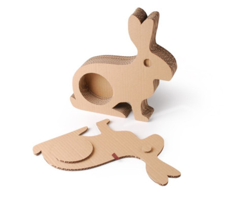 Decorative cardboard rabbit box