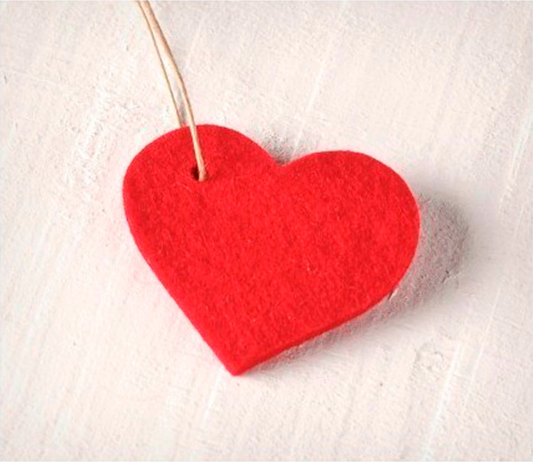 Felt Pendant - Heart