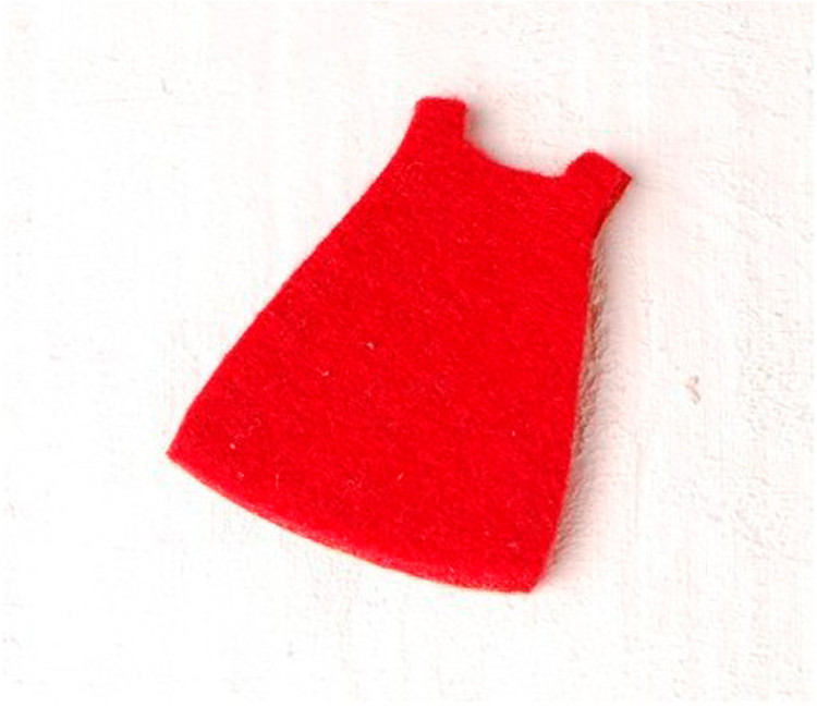Vestido de niña, adorno de fieltro para regalos de bebés Vestido de niña, adorno de fieltro para regalos de bebés