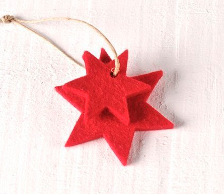 Estrellas de fieltro para colgar y decorar Estrellas de fieltro para colgar y decorar