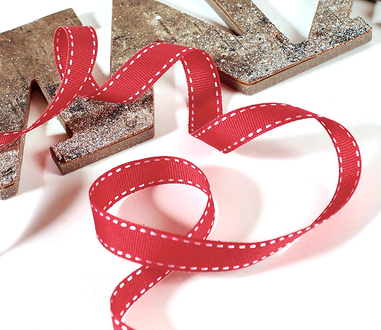 Red Stitched Ribbon | SelfPackaging
