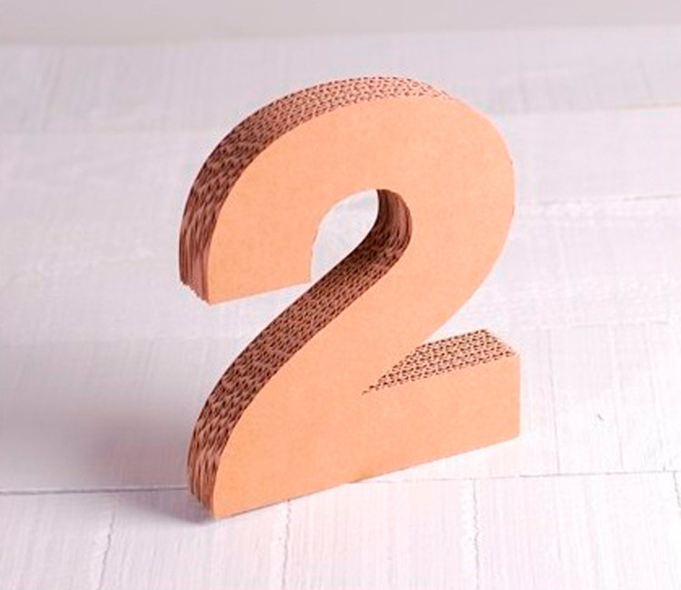Números de cartón decorativos Números de cartón decorativos