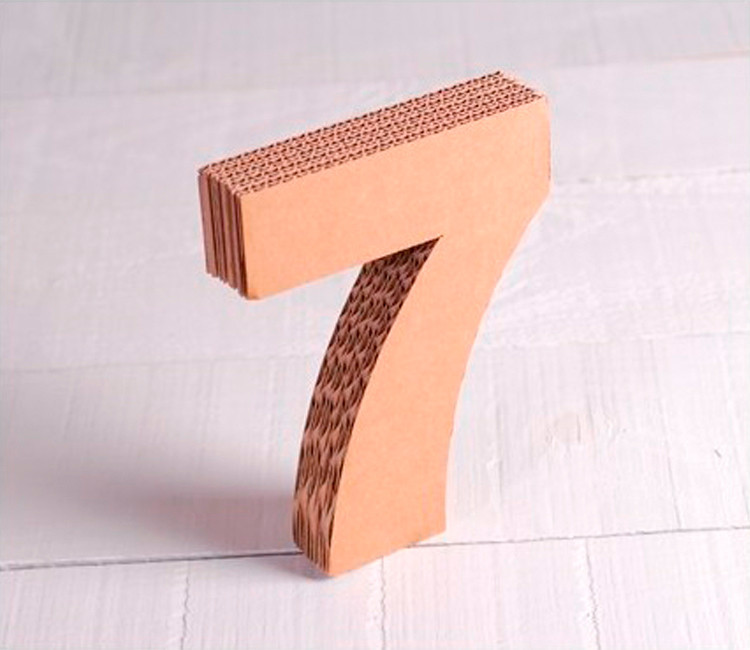 Números de cartón decorativos Números de cartón decorativos