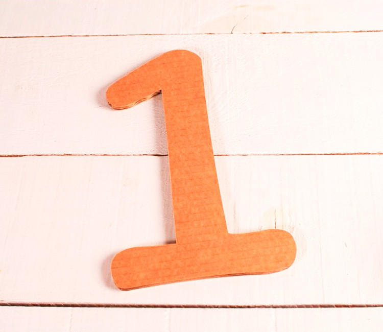 Large cardboard number