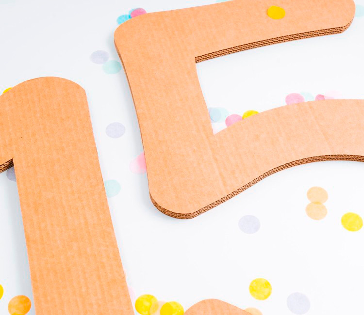 Large cardboard number