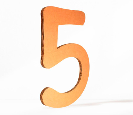 Large cardboard number