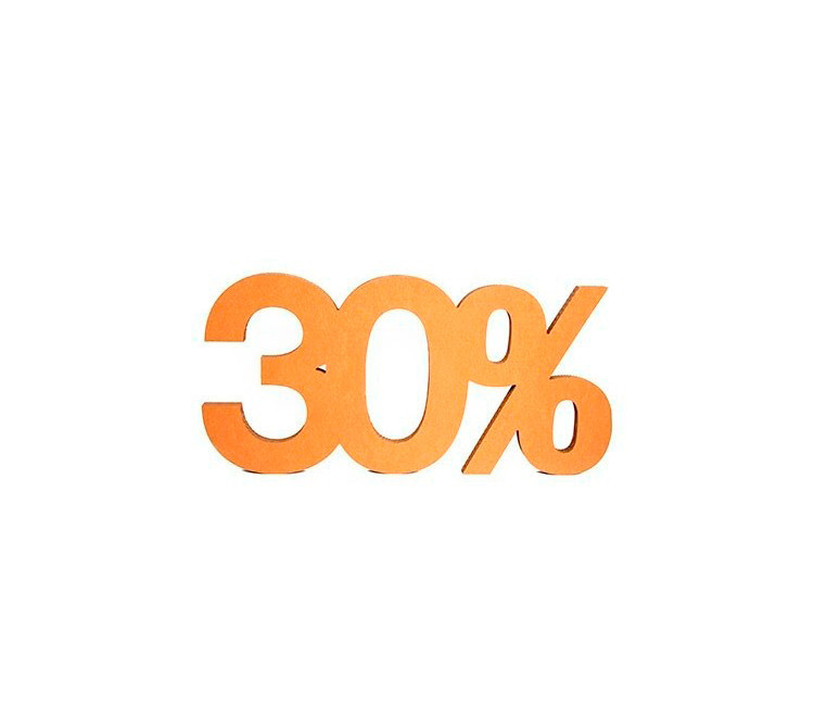 Porcentaje de cartón, ideal para rebajas en tiendas Porcentaje de cartón, ideal para rebajas en tiendas
