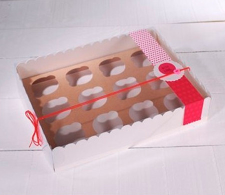Caja de Cartón para 12 Cupcakes Caja de Cartón para 12 Cupcakes