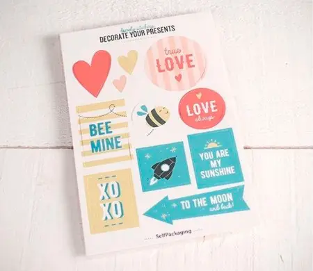 Sticker Kit With Love Messages | SelfPackaging